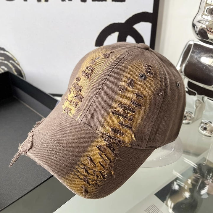 Unisex Slittet Denim Kappe Skanto