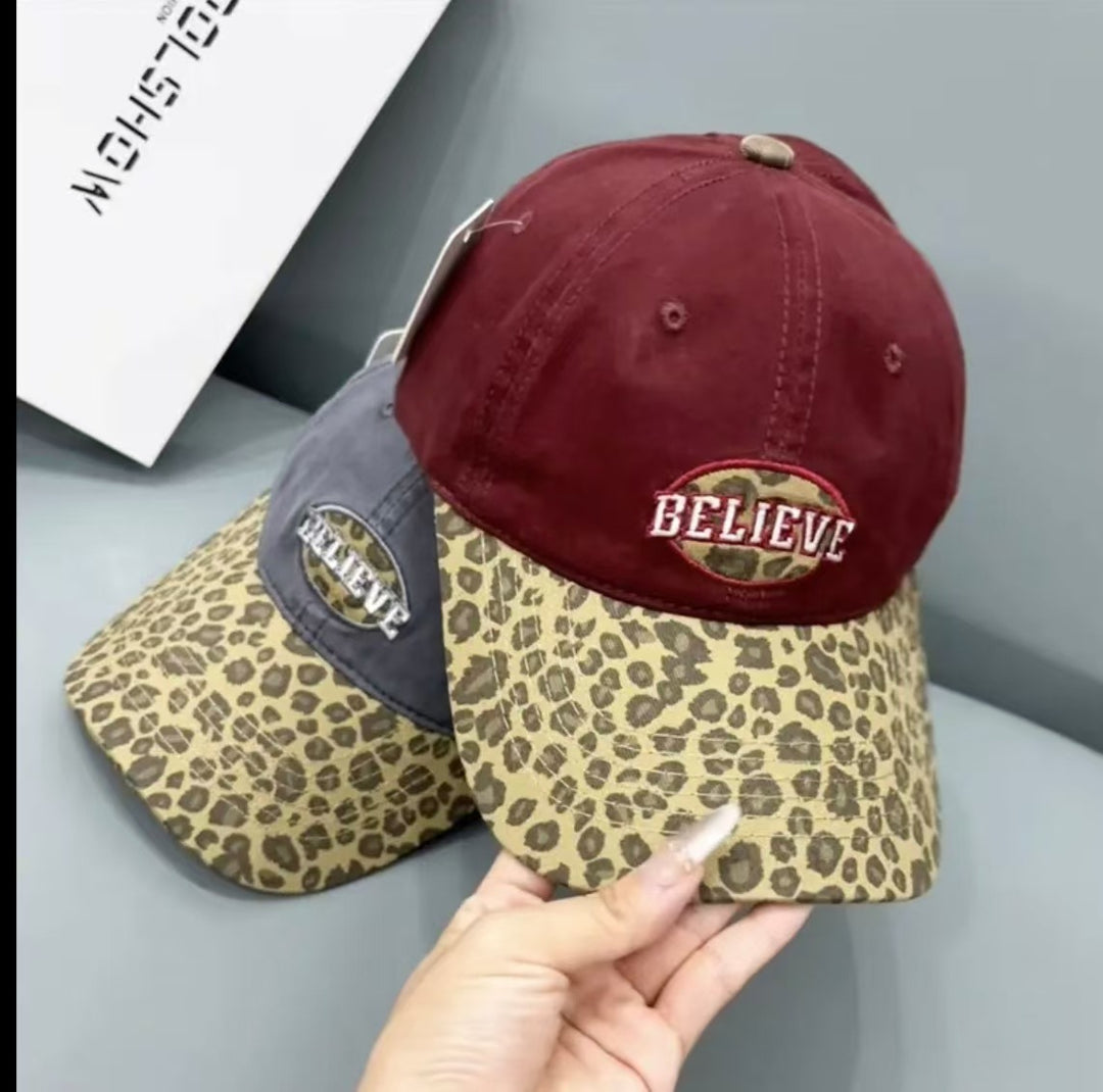 Kvinne Casual Leopardprint Baseball Cap Skanto