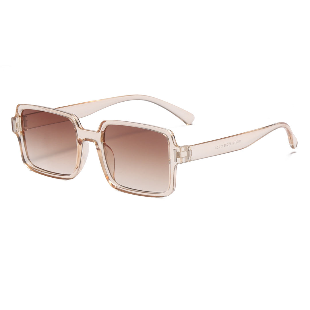 Dame kvadratisk solbrille i elegant leopardmønster Skanto