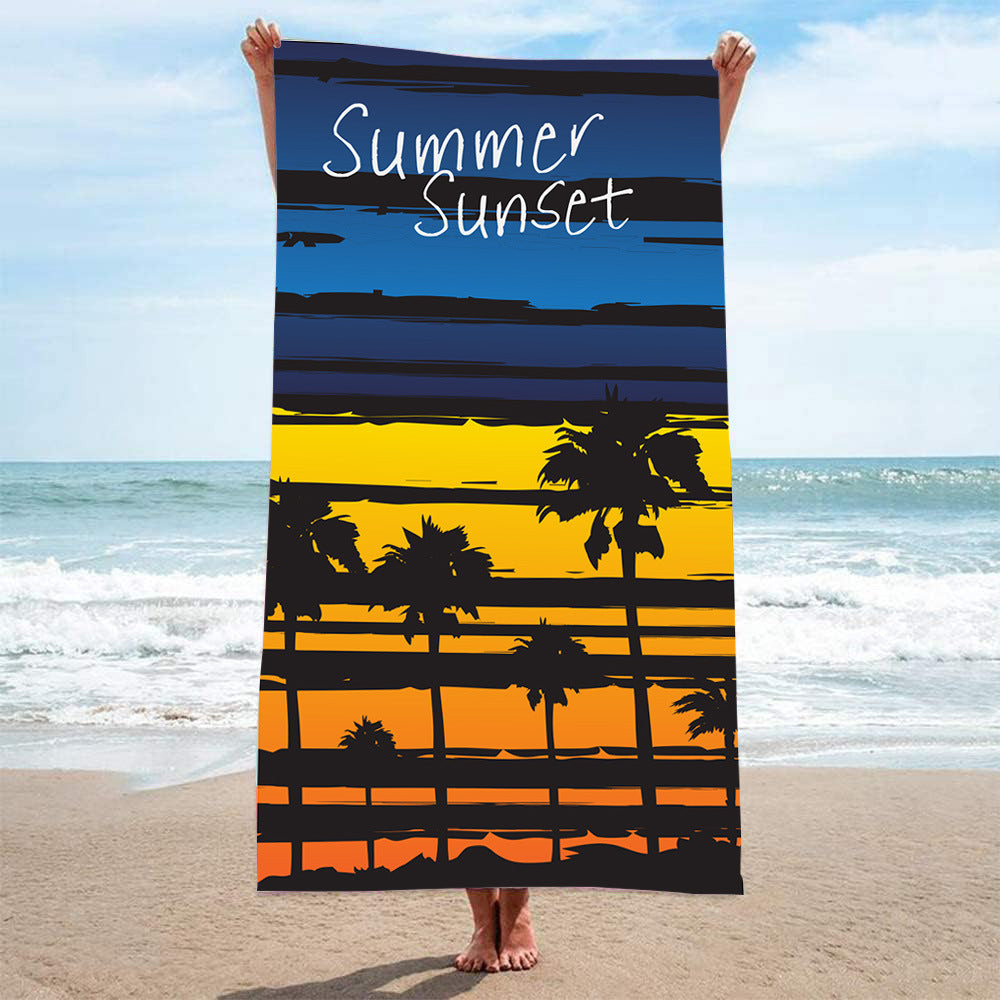 Ladies beach towel with maritime stripe pattern Skanto