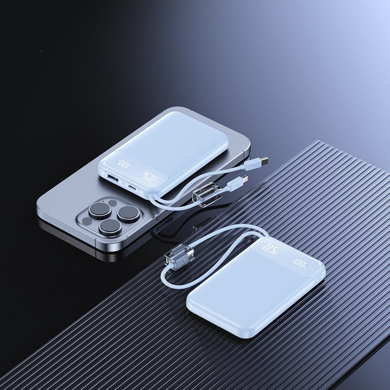 Slim Powerbank med digitalt ladeindikator og hurtigladefunksjon Skanto