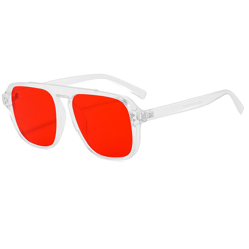 Dame geometrisk solbrille med polarisert gult glass Skanto