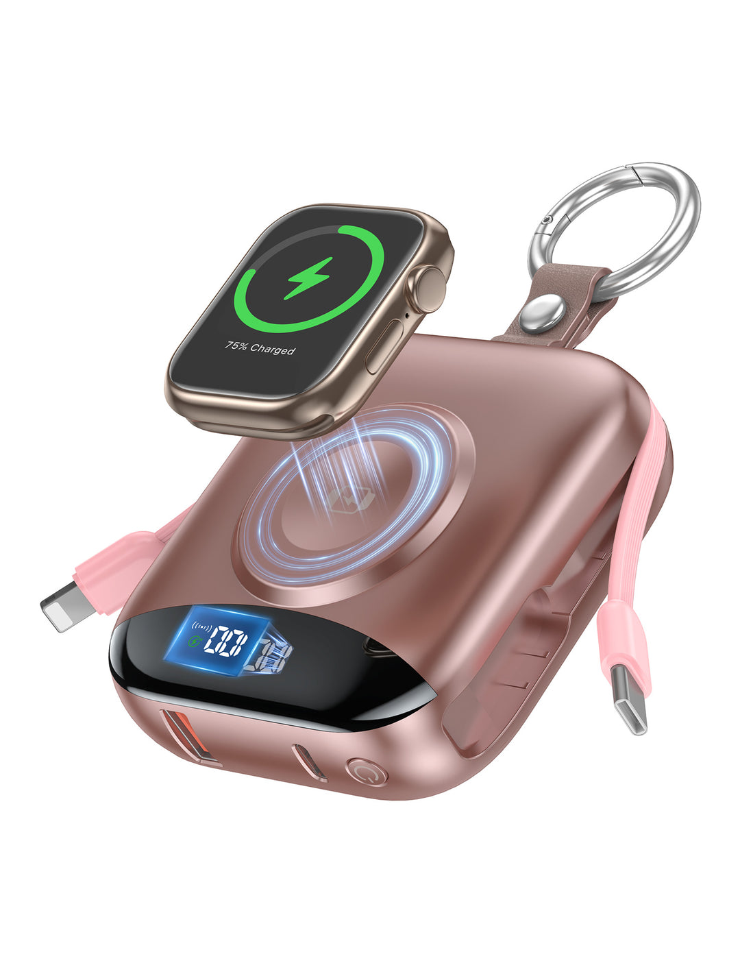 Bærbar Trådløs Powerbank med Innebygd LED-skjerm Skanto
