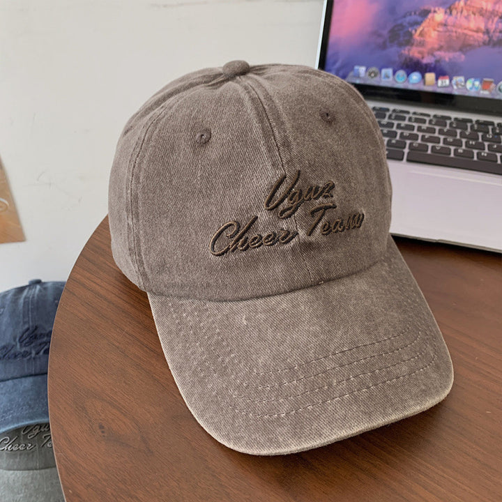Kvinners broderte vintage caps Skanto