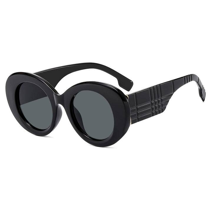 Dame ekstravagant solbrille med kreativ ramdesign og beskyttende UV-filter Skanto