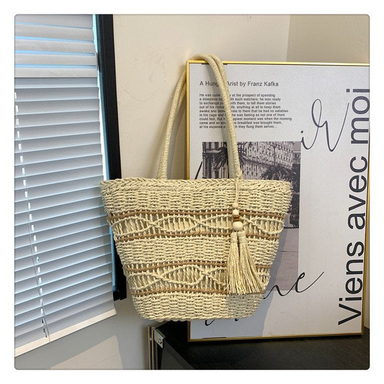 Stilig og romslig makramee bag Skanto