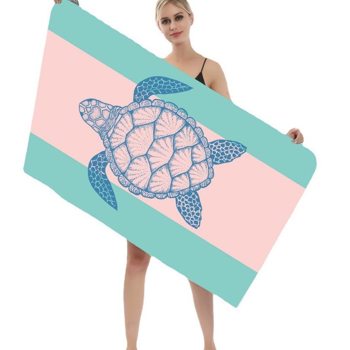 Strandhåndkle med kreativ delfin-design Skanto