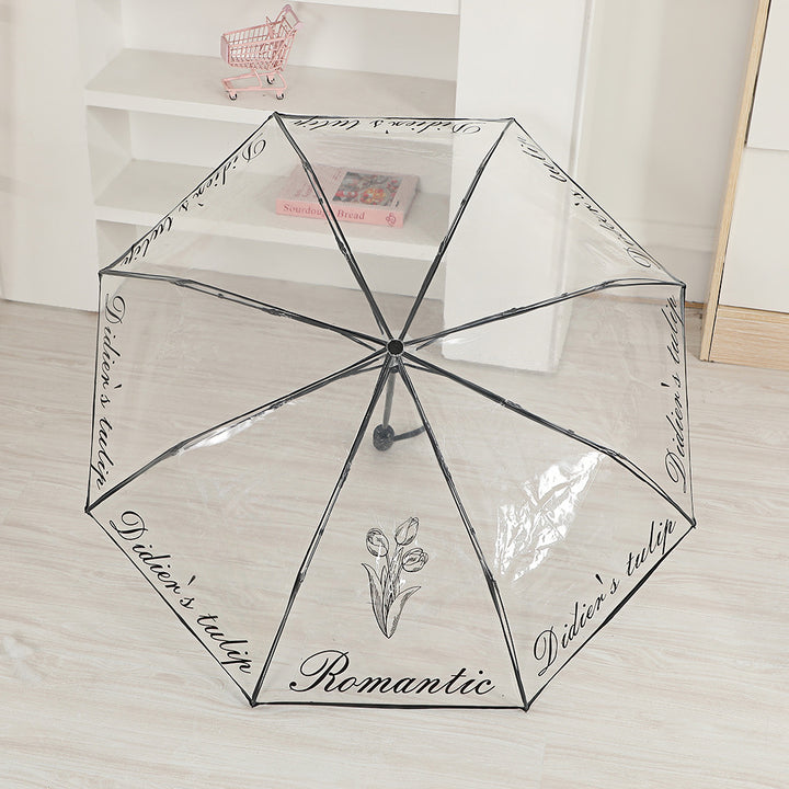 Damer elegant gjennomsiktig paraply med romantisk design Skanto