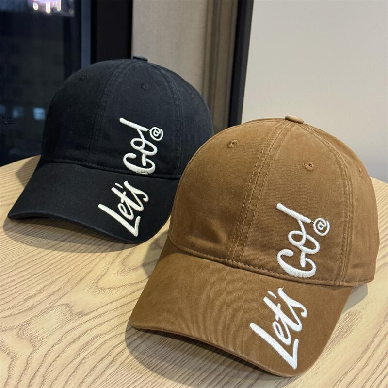 Kvinners brodert casual bomull baseball caps Skanto