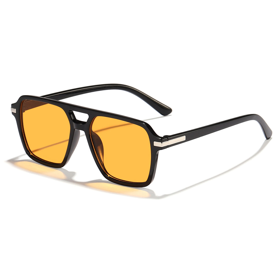 Dame firkantet solbrille med elegant gjennomsiktig ramme Skanto