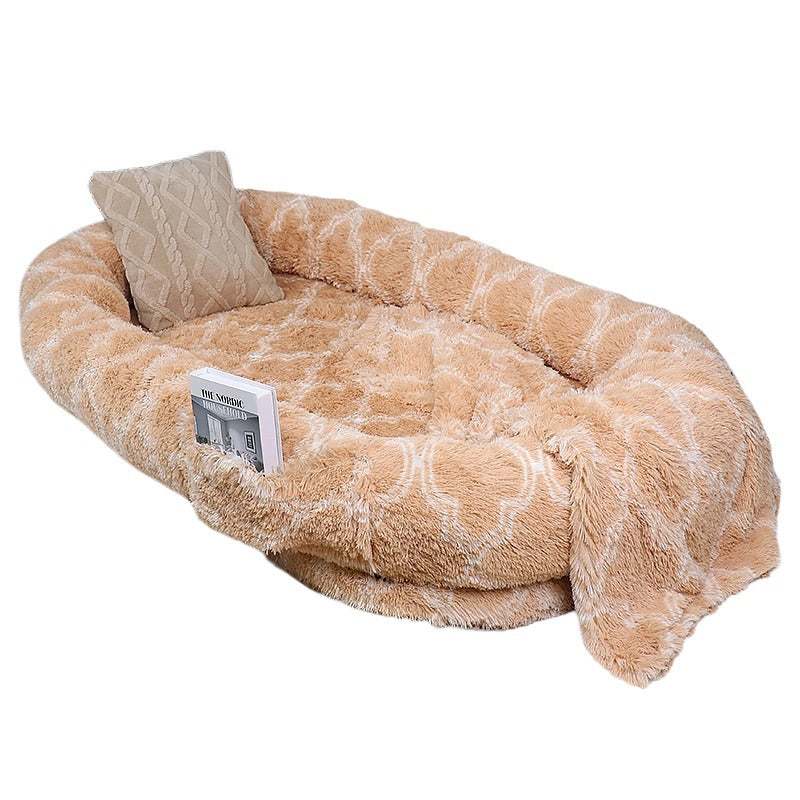 Plush Faus Fur Teppe Hundefläge