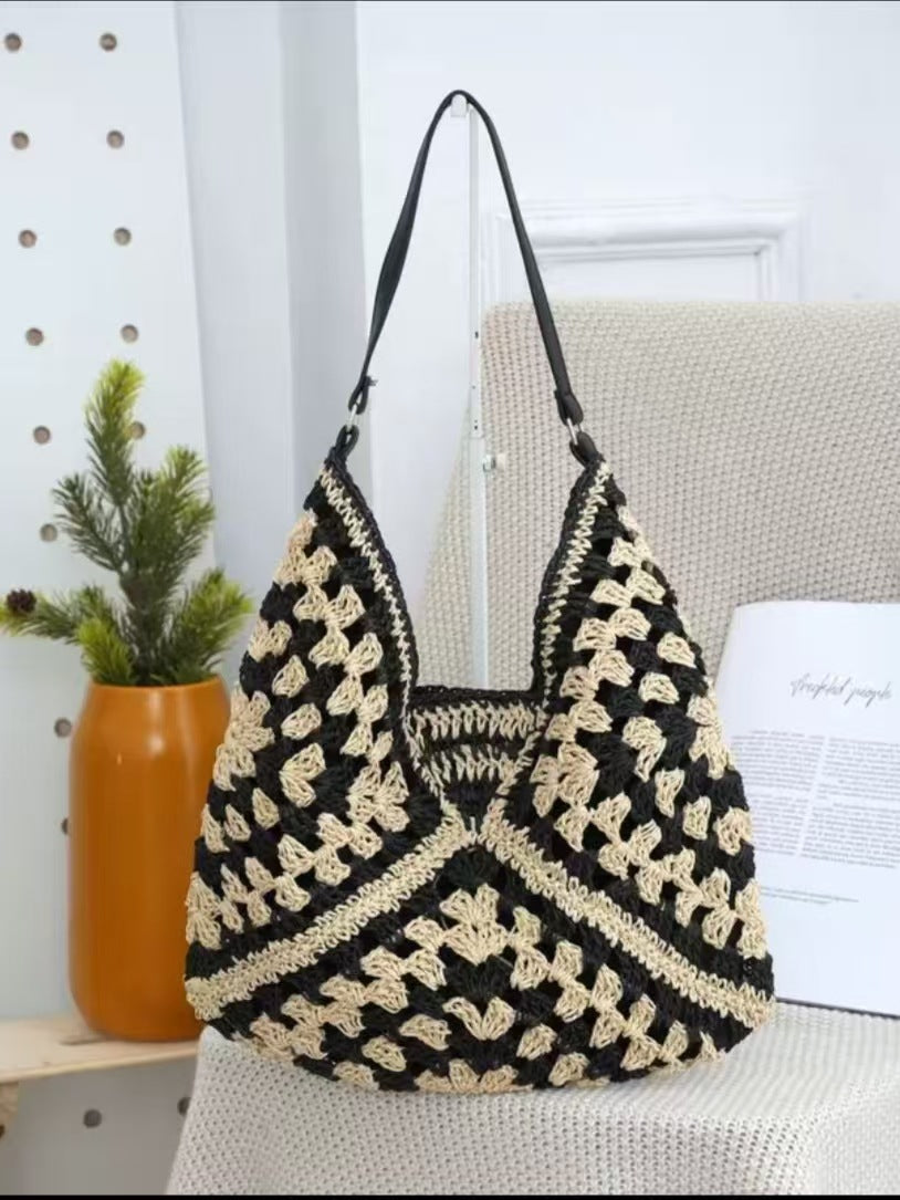 Håndlaget skulderveske laget av naturmaterialer Skanto