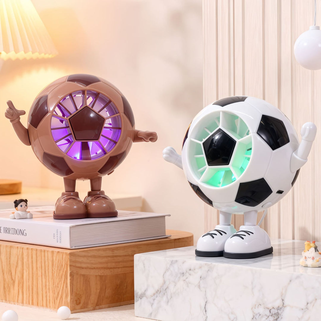 Dames bærbar USB mini vifte i kreativt fotballdesign Skanto