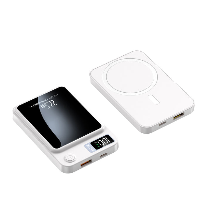 Powerbank med trådløs ladingsfunksjon fra Skanto