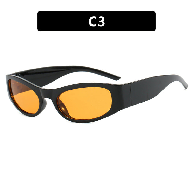 Dame sporty solbriller med bred ramme og UV-beskyttelse Skanto