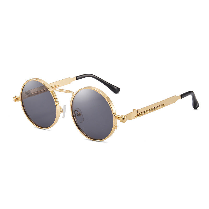 Dame elegant rund metallbrille Skanto