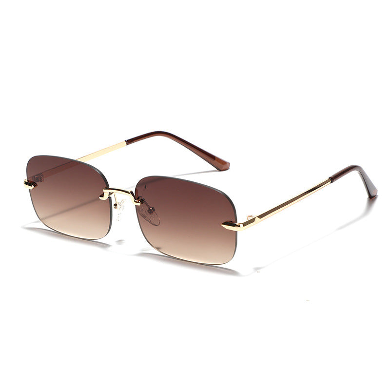 Dame Oversized solbriller med filigran metallramme Skanto