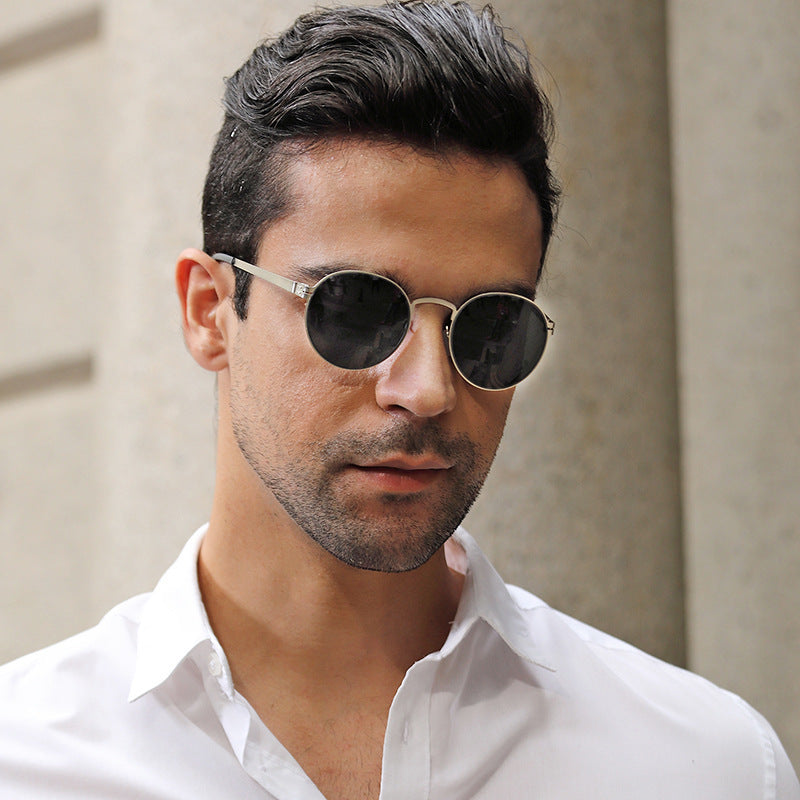 Dame elegant rund solbrille med UV-beskyttelse Skanto