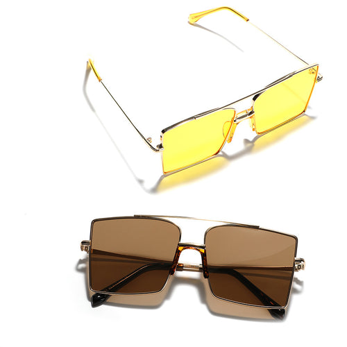 Dame elegant kvadratisk solbrille med moteriktige aksenter Skanto