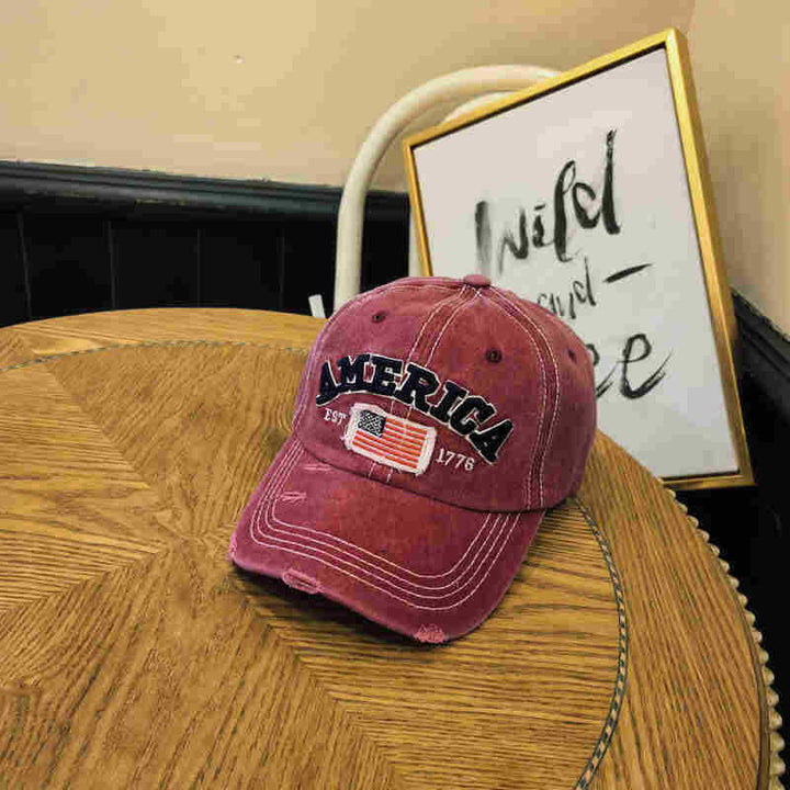 Unisex vintage-inspirert slitt baseball cap Skanto