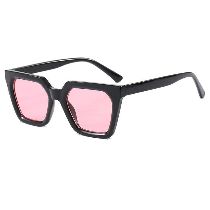 Dame geometrisk solbrille i luksuriøs acetatramme Skanto