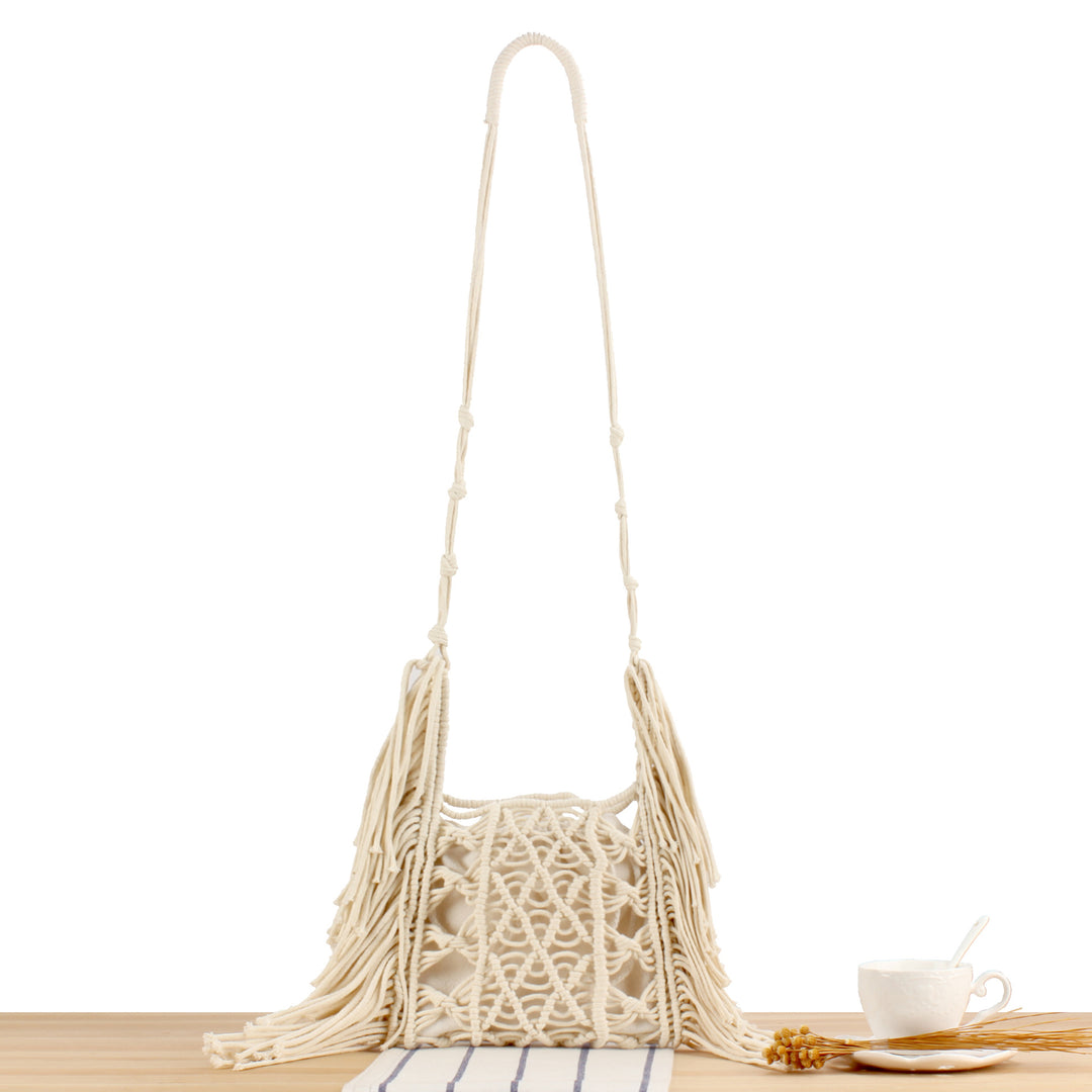 Handbag with artistic macrame design Skanto 1784182970