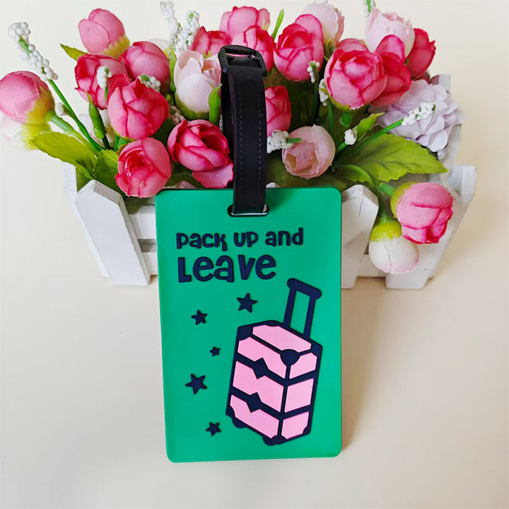 Unisex bagasjelapp i kreativ regnbue-design Skanto