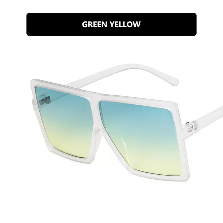 Damer moderne oversized solbrille med transparent ramme og stilige linser Skanto