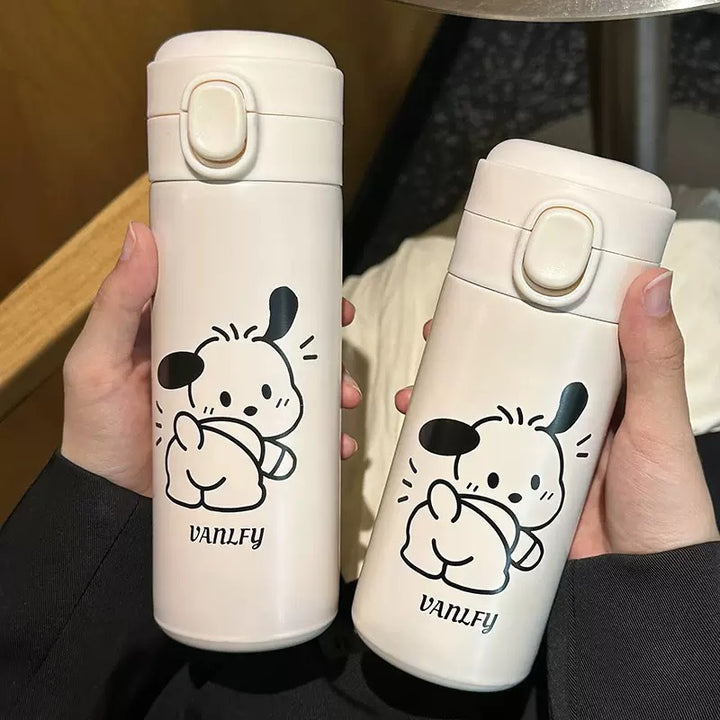 Damen Isolierflasche mit sicherem Druckverschluss und süßem Tierdesign Skanto