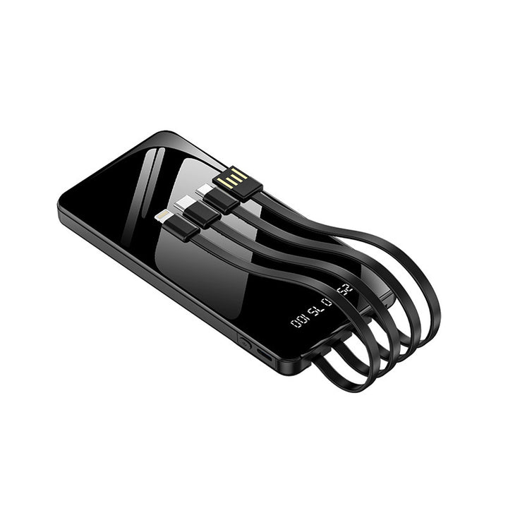 Multifunksjonell powerbank med integrert kabelsystem Skanto