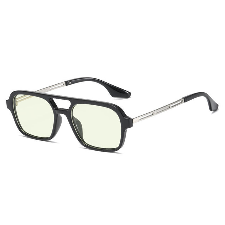 Dame designer solbrille med blå linser Skanto