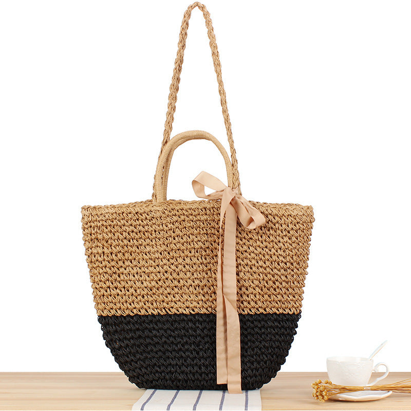 Elegant Straw Tote Bag Skanto