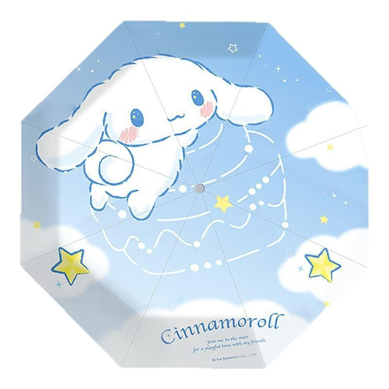 Dame kreativ foldbar paraply med fargerikt motiv Skanto