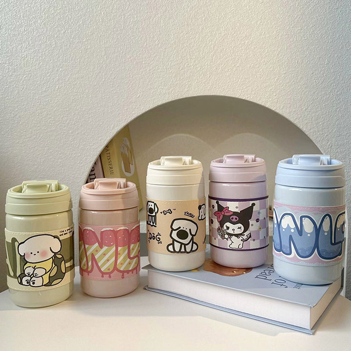 Dame isolert drikkeflaske med søtt dyredesign Skanto