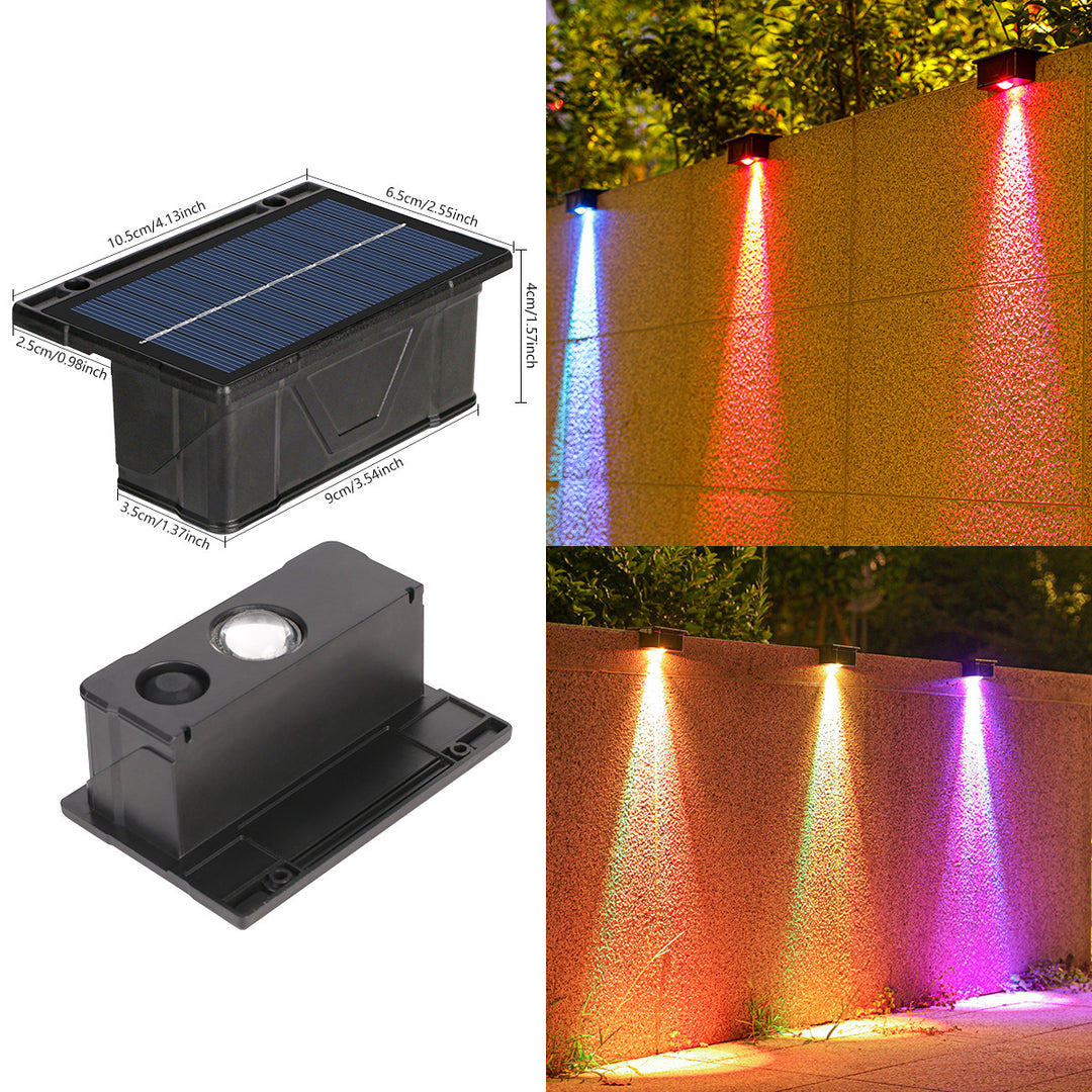 Utendørs Solenergi RGB Veggmonterte Akent Lys Med Dobbel Stråle Vanntett Design Skanto