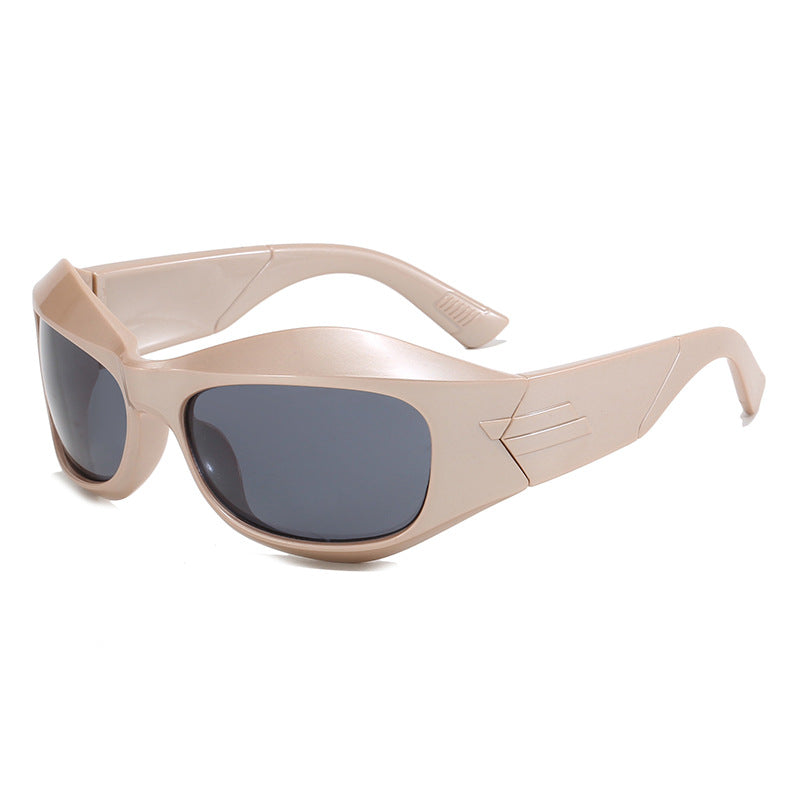 Dame Retro-solbriller i trendy skjolddesign Skanto