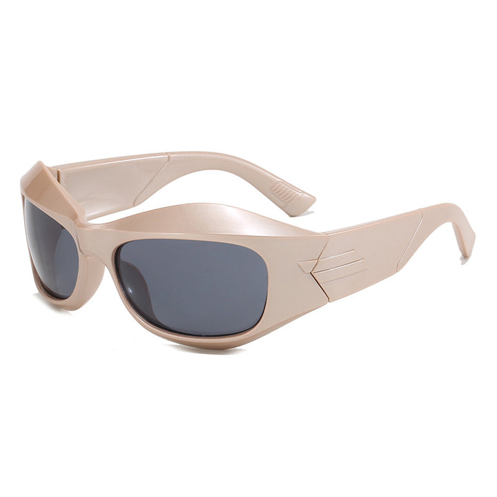 Dame Retro-solbriller i trendy skjolddesign Skanto