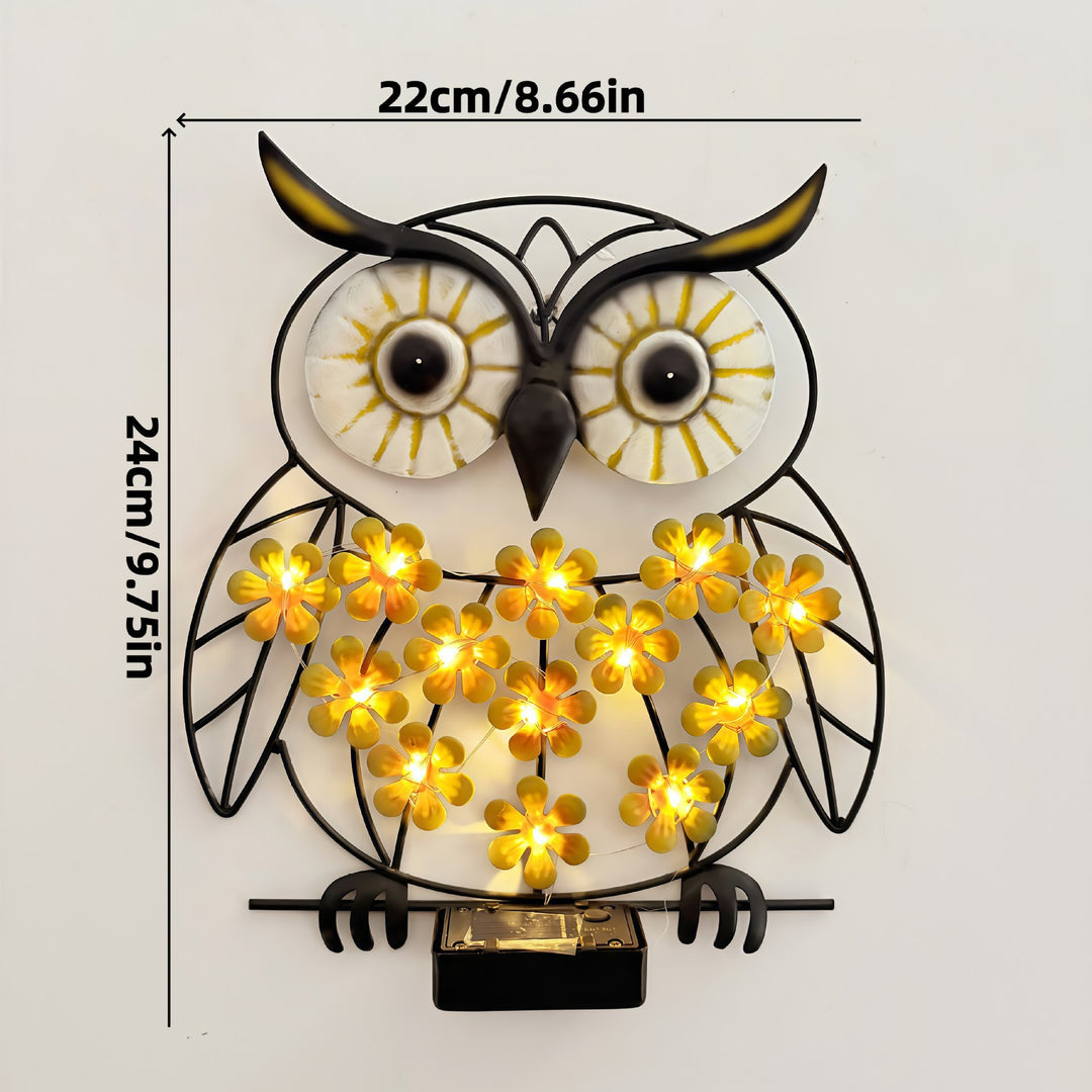 Decorative Metal Bee Wall Light with Integrated Fairy LED Lamp and Solar Module Skanto