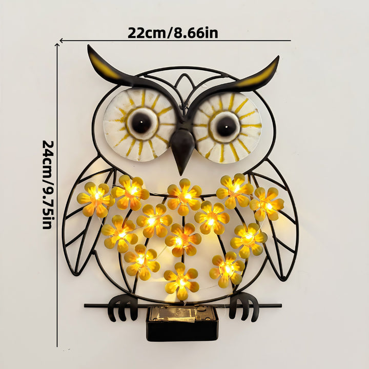 Decorative Metal Bee Wall Light with Integrated Fairy LED Lamp and Solar Module Skanto