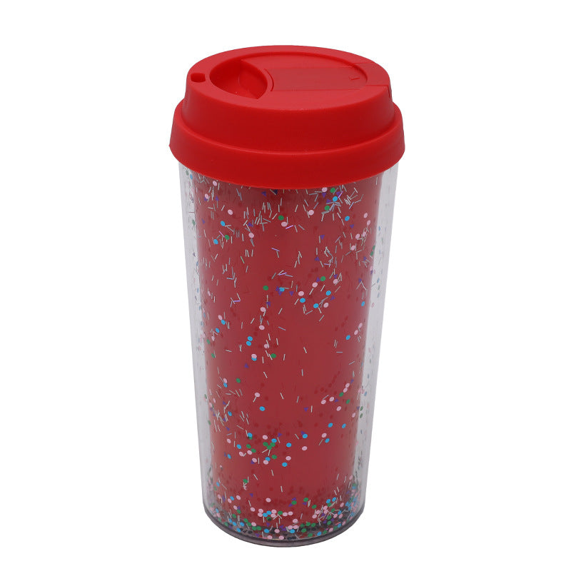 Dame Glitter Drikkekopp med Lekkasjefri Lokk og Ergonomisk Håndtak Skanto