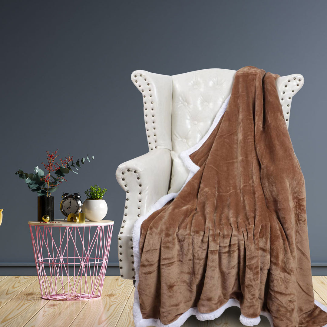 Dame plysj teppe med dobbel fleece Skanto