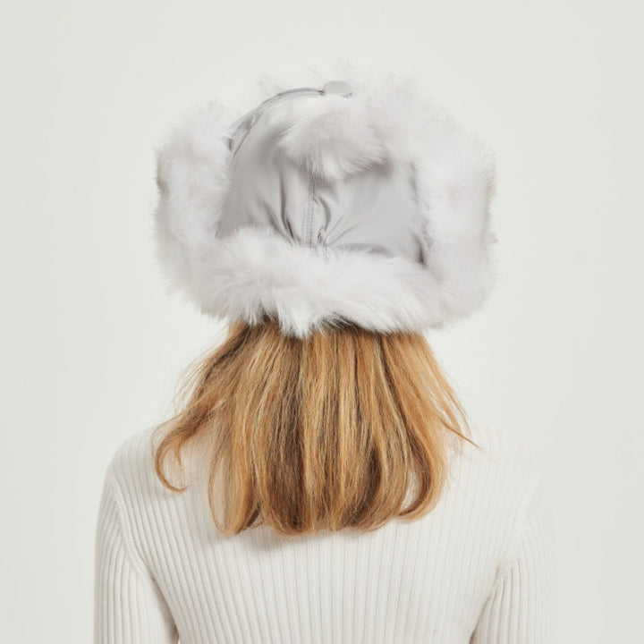 Skanto | Kvinners Chunky Faux Fur Vinterhue med Dyreører
