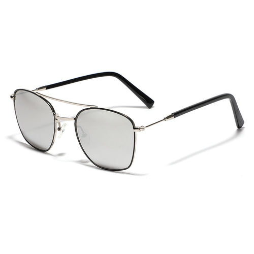 Dame modische kvadratisk solbrille med luksuriøs metallramme Skanto