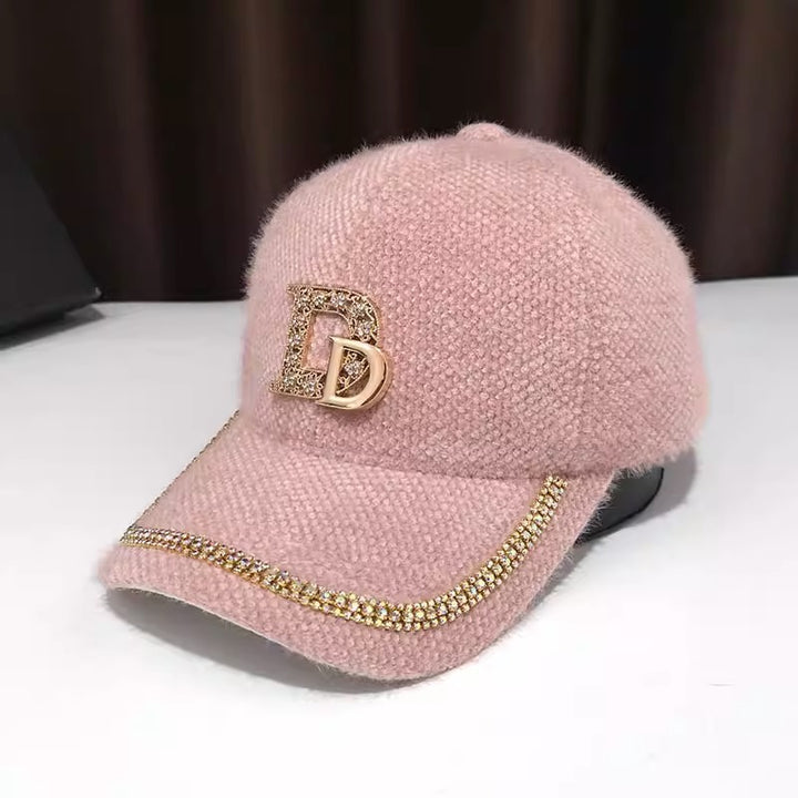Kvinners luksuriøse utsmykkede ull baseballcap Skanto