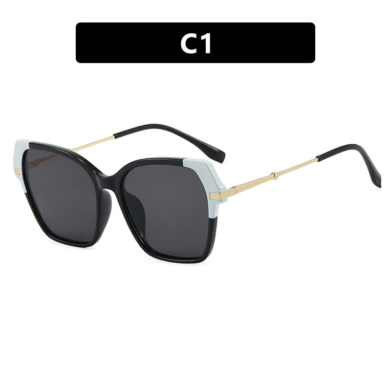 Dame kvadratisk solbrille med elegant metallramme og beskyttende UV-filter Skanto