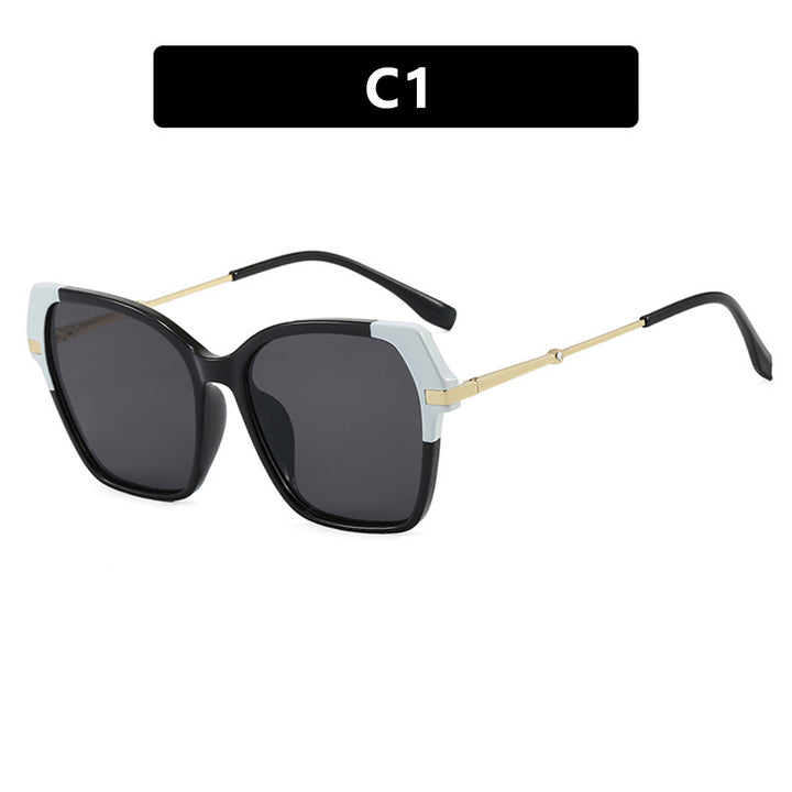 Dame kvadratisk solbrille med elegant metallramme og beskyttende UV-filter Skanto