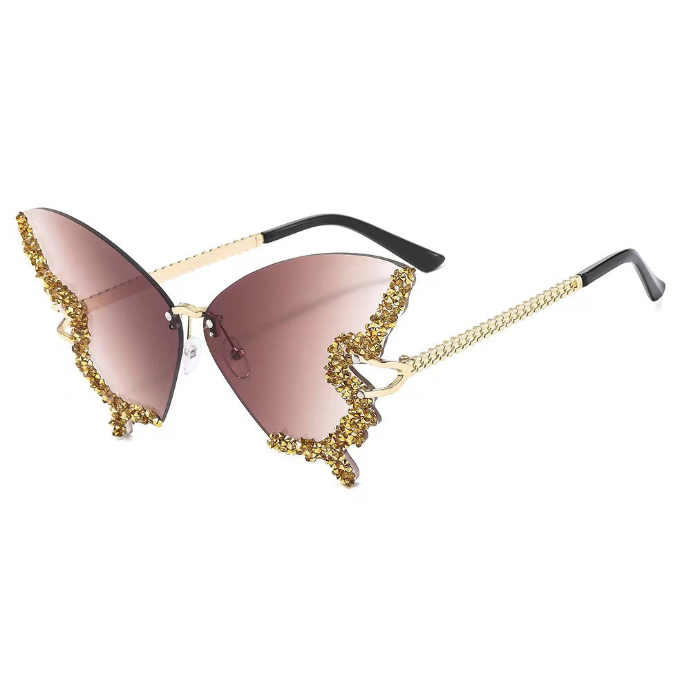 Dame ekstravagant Flügel-solbrille Skanto