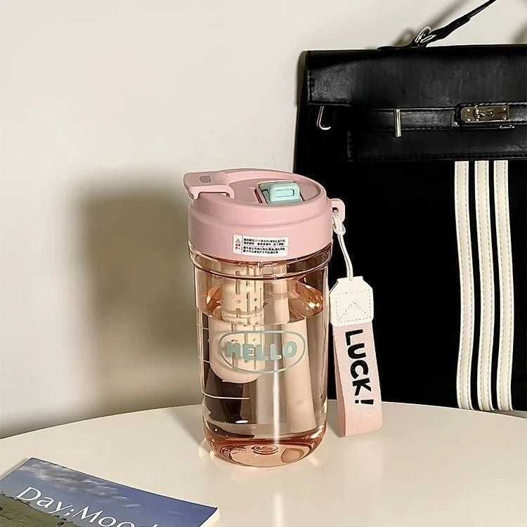 Damen stilvoll Trinkflasche mit integriertem Tragesystem Skanto