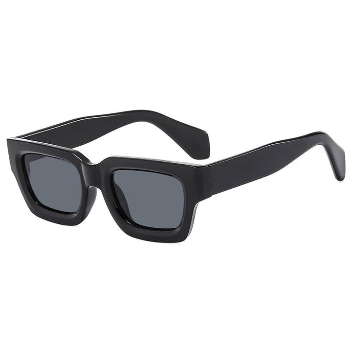 Damer moteriktig rektangulær solbrille med bred ramme og beskyttende UV-filter Skanto