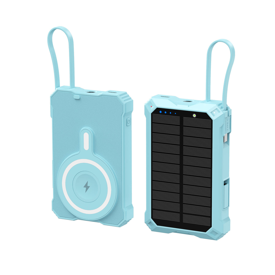 Solar-drevet powerbank med trådløs lader Skanto